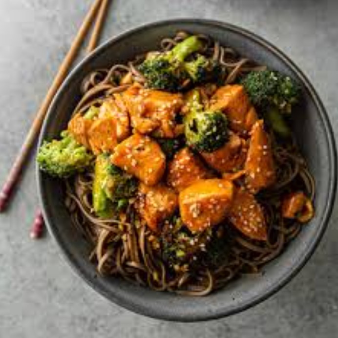 Salmon, ginger and soba noodle stir-fry Recipe 2